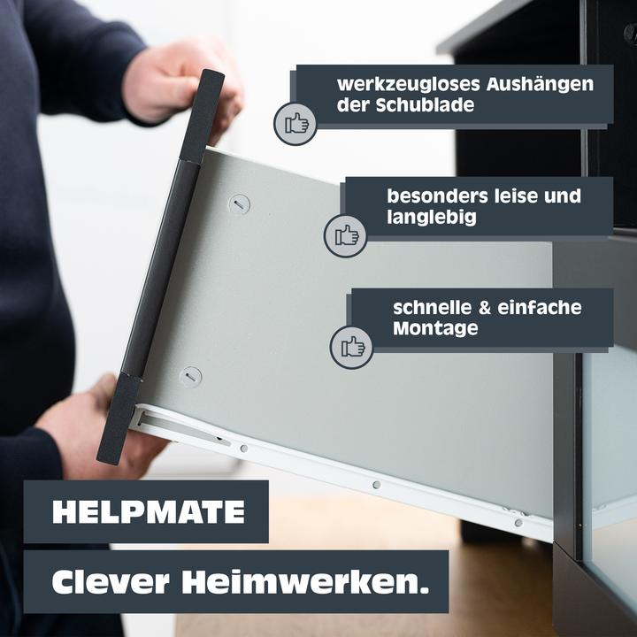 Produktbild Helpmate Rollschubführung 300 mm, Teilauszug, 2 Paar