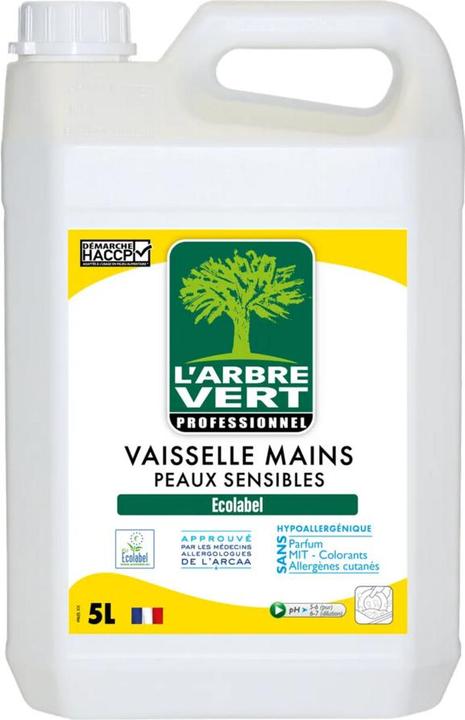 Image du produit L'arbre vert Vaisselle & Mains écologique peaux sensibles Professionnel (Liquide)