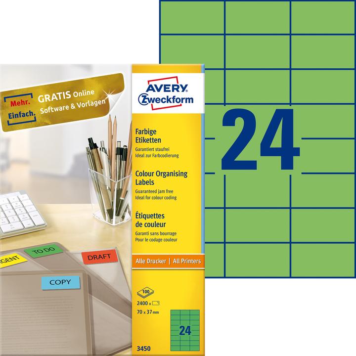 Avery Organisation Etiketten