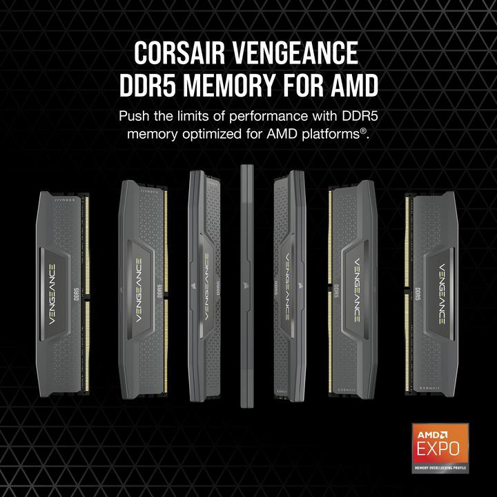 Productafbeelding Corsair DIMM 32 GB DDR5-6000 (2 x 16GB, 6000 MHz, DDR5 RAM, DIMM 288 pin)