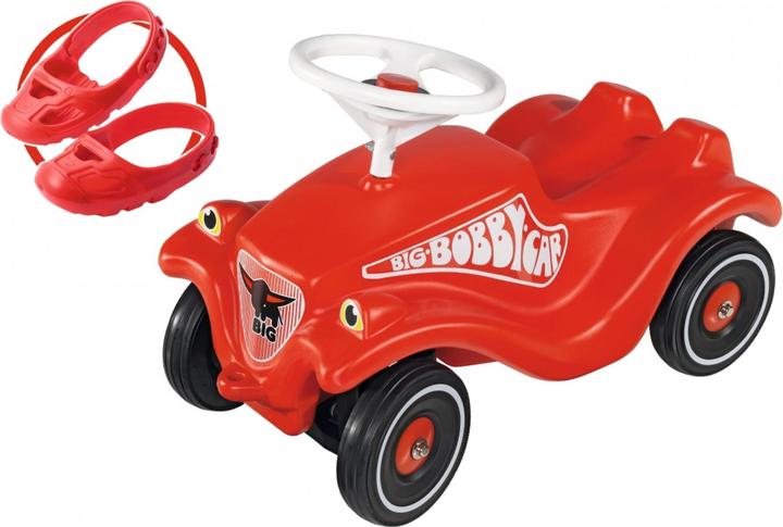 BIG Bobby-Car with whisper tyres and red shoe protectors