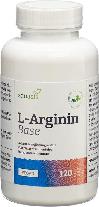 Sanasis L-Arginin Base Kapsel (120 Stück, Kapseln, 119 g)