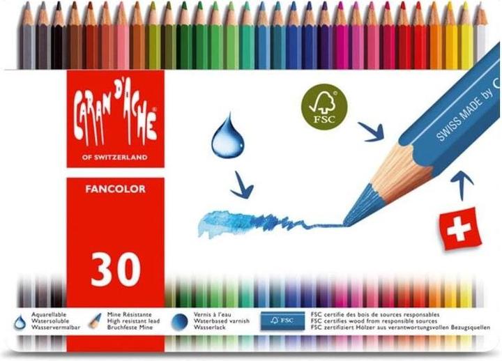 Image du produit Caran d'Ache Fancolor Farbstifte Metallschachtel (Multicolore, 30 x)