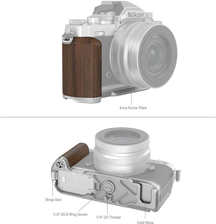 Immagine prodotto SmallRig 4803 Impugnatura a L in legno per Nikon Z fc (argento) (Impugnatura)