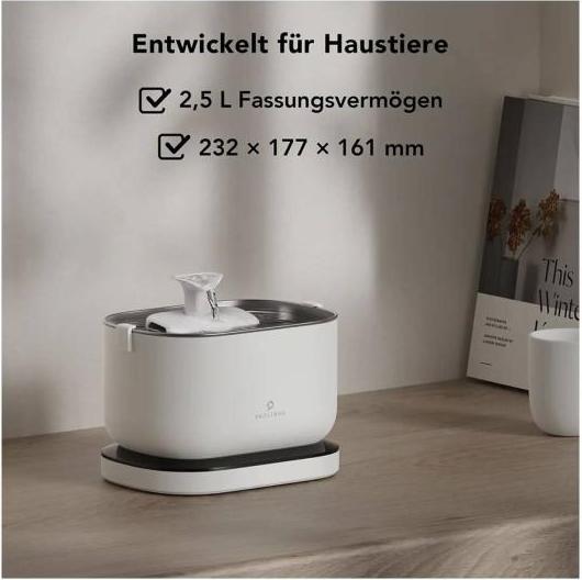 Actual product image Petlibro Dockstream Battery-Operated Water Fountain (2.50 l)