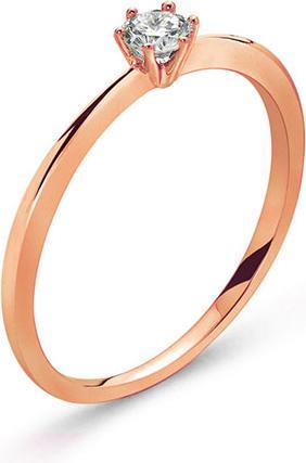 Image du produit Natsumi Schmuck Bague diamant or rose 18C/750 0.15 ct H si (56, Or 750/18 K)