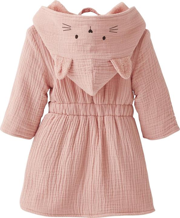 Image du produit Vertbaudet Collection bio : peignoir bébé animal en mousseline personnalisable (98)