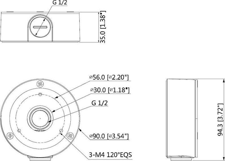 Image du produit Lupus-Electronics Lupus Electronics 13357 Accessoires pour caméra de surveillance Boîte de dérivation (Kit de montage)