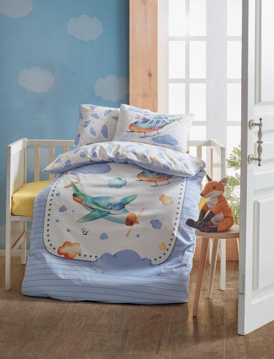 Immagine prodotto Cotton Box Biancheria da letto per bambini Aereo (100 x 135 cm, 40 x 60 cm, 35 x 45 cm)