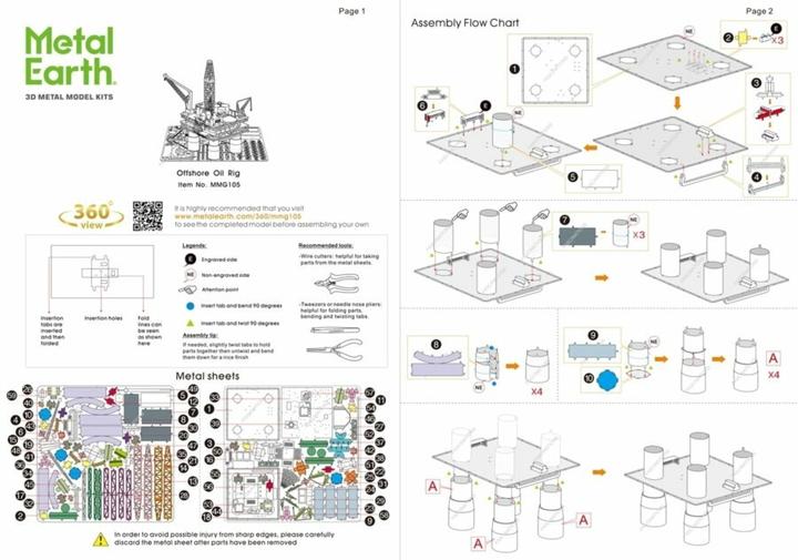 Produktbild Metal Earth constructie speelgoed Offshore Oil Rig and Tanker Gift Box