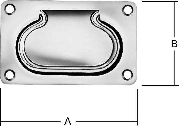 Pferd Werkzeuge Vormann Einlass-Kistengriff 130x70 mm verzinkt (Kistengriffe, 1 Stk.)