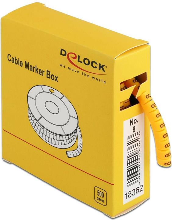Productafbeelding Delock Kabelmarkering nr. 8, geel 500 stuks