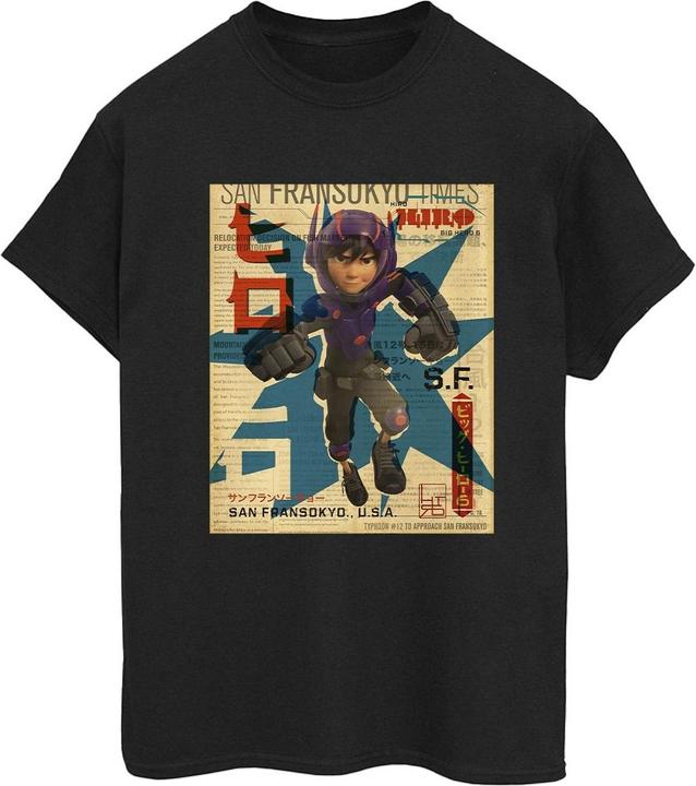 Disney Big Hero 6 Baymax Hiro Newspaper TShirt (S)