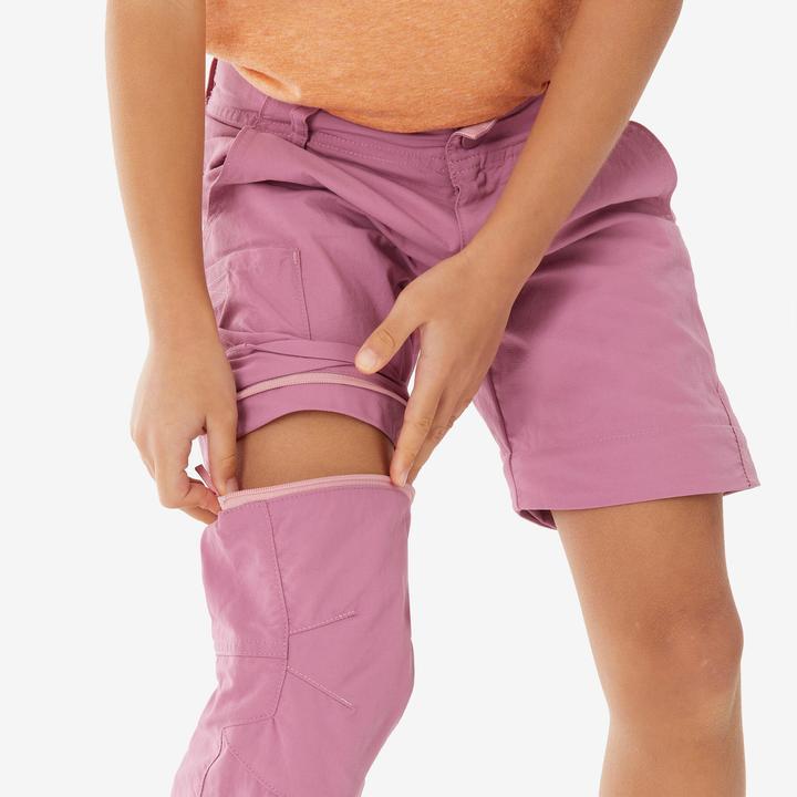Actual product image Quechua Zip-Off-Hose MH500 Kinder Gr. 92–116 Bergwandern rosa (92, 98)