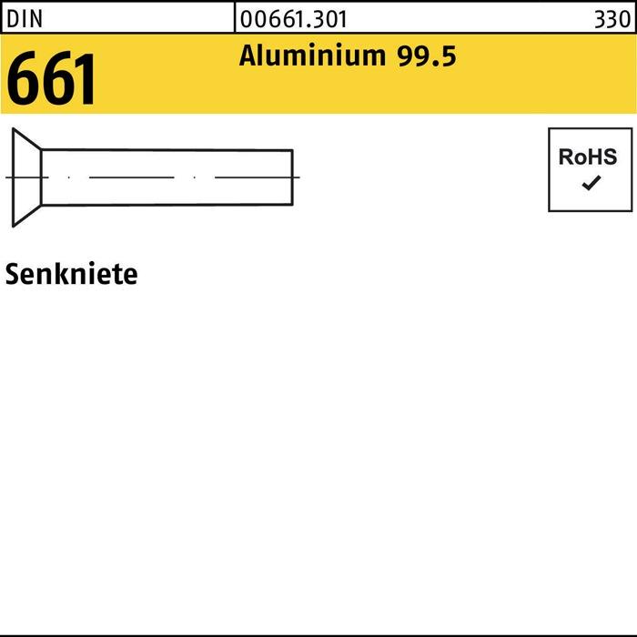 Immagine prodotto Rivetto svasato DIN 661 2,5 x 12 Alluminio 99,5