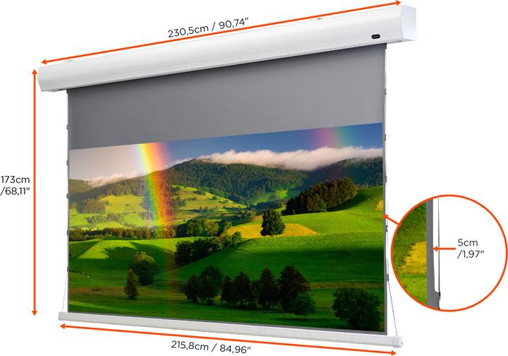 Actual product image Celexon HomeCinema Motorised Screen Tension 199 x 112 cm, 90 - Dynamic Slate ALR (90", 16:9)