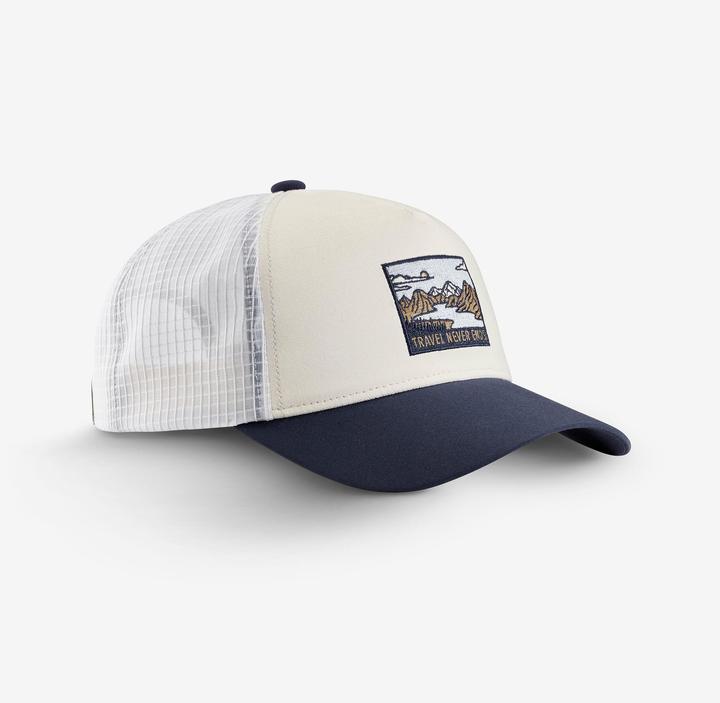 Forclaz Travel 500 Trucker Cap - Beige / Blue