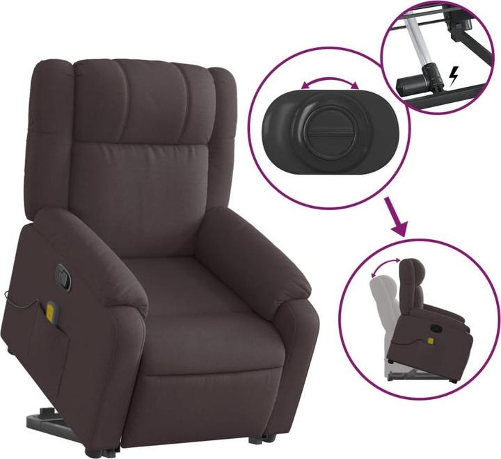Produktbild VidaXL Massagesessel mit Aufstehhilfe Stoff