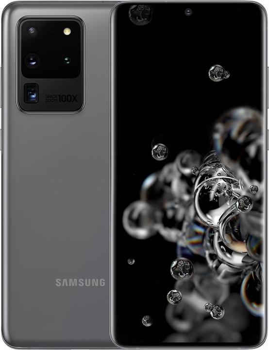 Image du produit Samsung Galaxy S20 Ultra 5G UE (128 Go, Cosmic grey, 6.90", Double SIM hybride + eSIM, 108 Mpx, 5G)