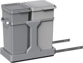Image du produit EKO Poubelle 15+20L Gris Deko Duo à encastrer (35 l)
