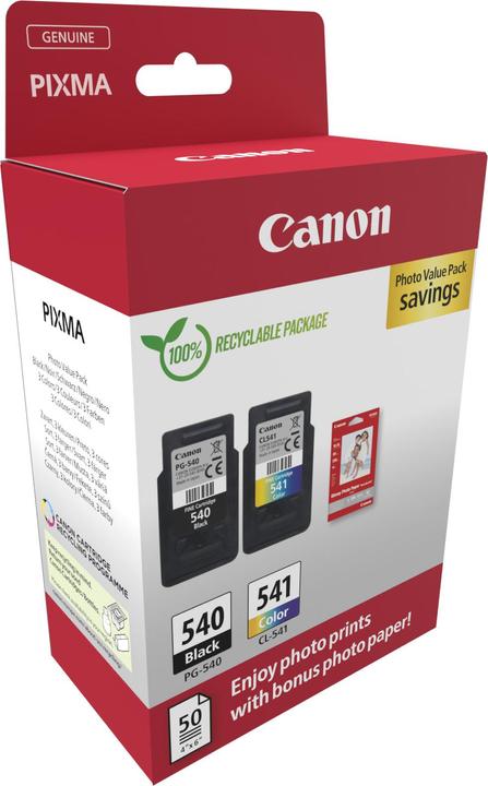 Actual product image Canon PG-540/CL-541 Ink Cartridge PVP (M, FC, C, Y)
