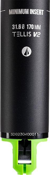 Actual product image Sdg Tellis V2 Dropper Seatpost, 34.9mm, 230mm, 612.5mm Länge, black (34.90 mm)