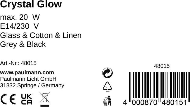 Nährwerte und Zutaten Pauleen Crystal Glow (E14)