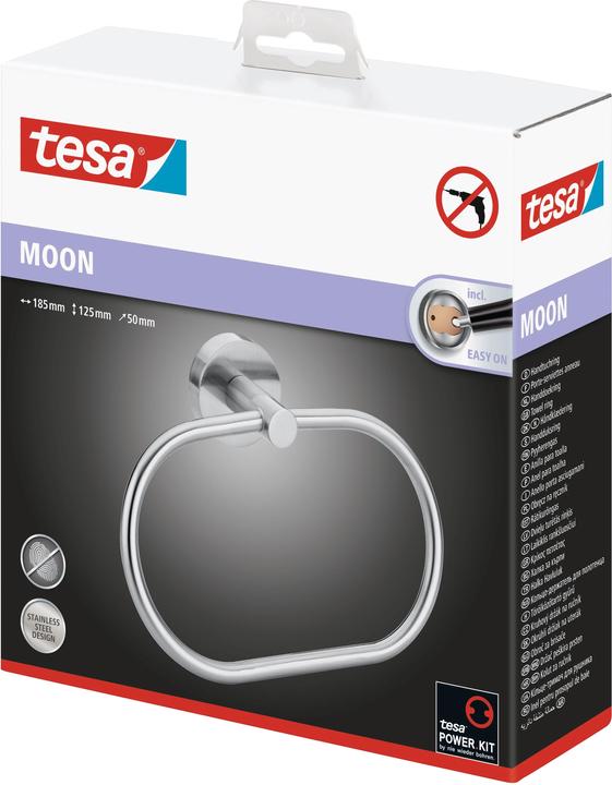 Actual product image tesa MOON towel ring incl. adhesive solution without drilling