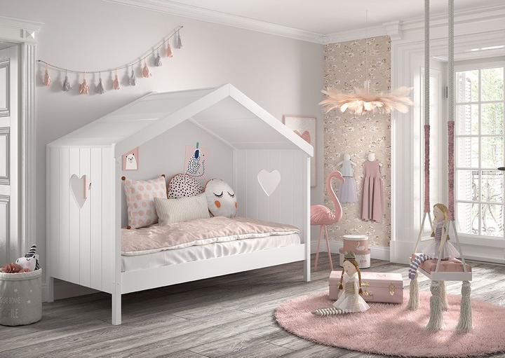 Produktbild Vipack Hausbett Amori mit Rückwand inkl. Ausziehkasten (90 x 200 cm)