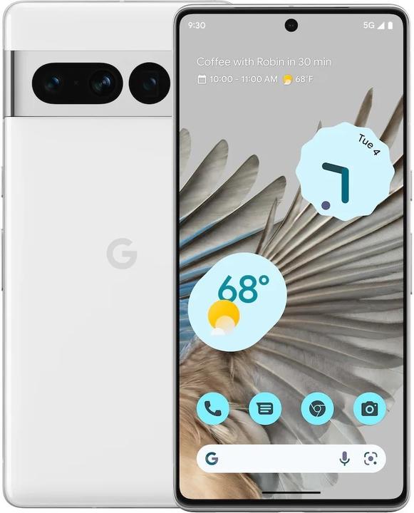 Google Pixel 7 Pro (128 GB, Weiss, 6.70", SIM + eSIM, 50 Mpx, 5G)