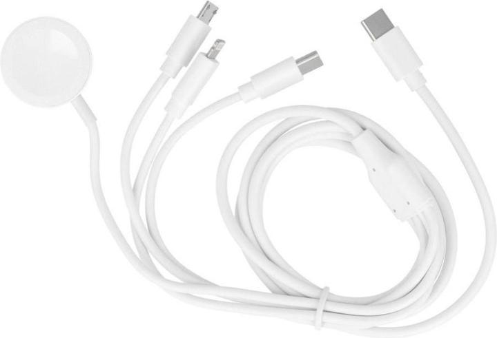 Actual product image OEM Cable Cable 4w1 Type C to Lightning / Type C / Micro USB / Apple Watch 3W 2A C3186 1,2 m white (1.20 m, USB 3.2 Gen 1)