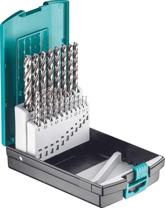 Produktbild technocraft HSS-G Spiralbohrer-Satz (1 mm, 1.5 mm, 2 mm, 2.5 mm, 9 mm, 9.5 mm, 5.5 mm, 8.5 mm, 3 mm, 3.5 mm, 4 mm, 4.5 mm, 5 mm, 10 mm, 6 mm, 6.5 mm, 7 mm, 7.5 mm, 8 mm)