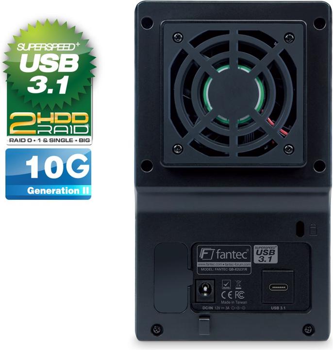 Actual product image Fantec QB-X2U31z 2 x 3.5 SATA Raid HDD USB 3.1 (3.5")
