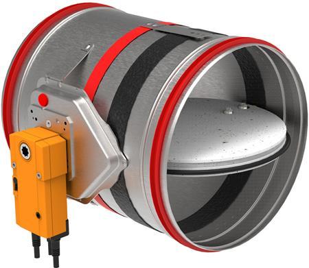 Produktbild Air2Trust Brandschutzklappe FDC25125 Ø125, 230V mit 25 mm Klappenblatt und thermischer Auslösung bei