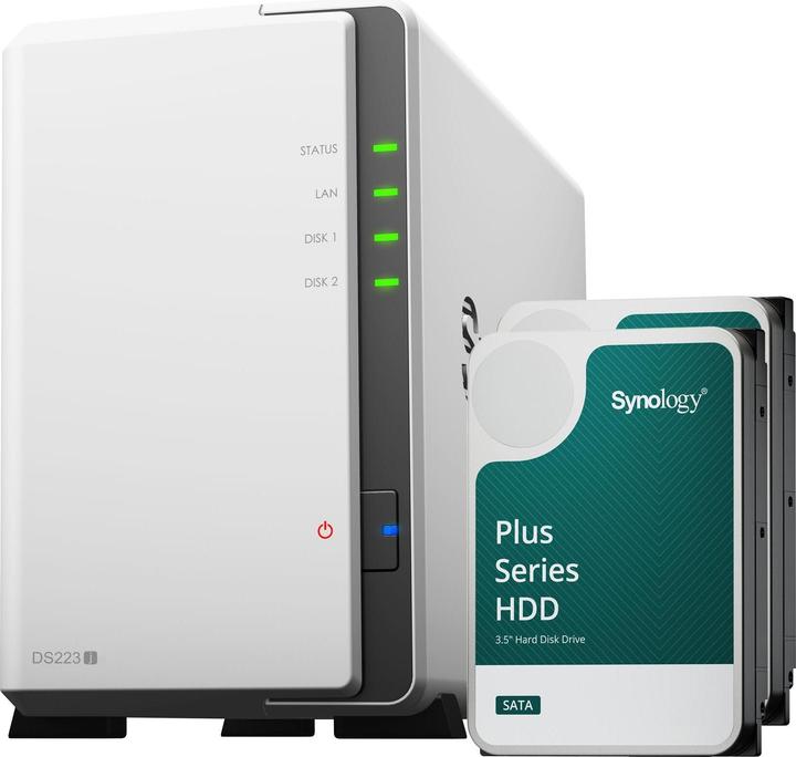 Synology NAS DS223j 2-bay Plus HDD 8 TB (2 x 4 TB, Synology HAT 33xx)