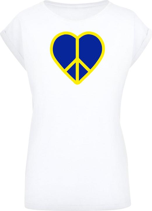 Merchcode Ladies Peace - Heart Peace Extended Shoulder T-Shirt - 161405