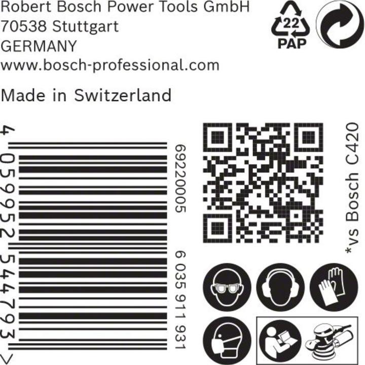 Produktbild Bosch Professional Zubehör EXPERT C470 Schleifpapier Mehrloch für Exzenterschleifer, 150 mm, G 180, 50-tlg. (180)