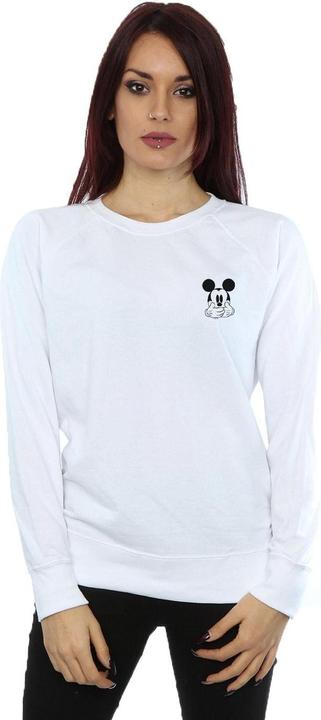 Actual product image Disney Womens/Ladies Mickey Mouse Dont Speak Breast Print Sweatshirt (L)