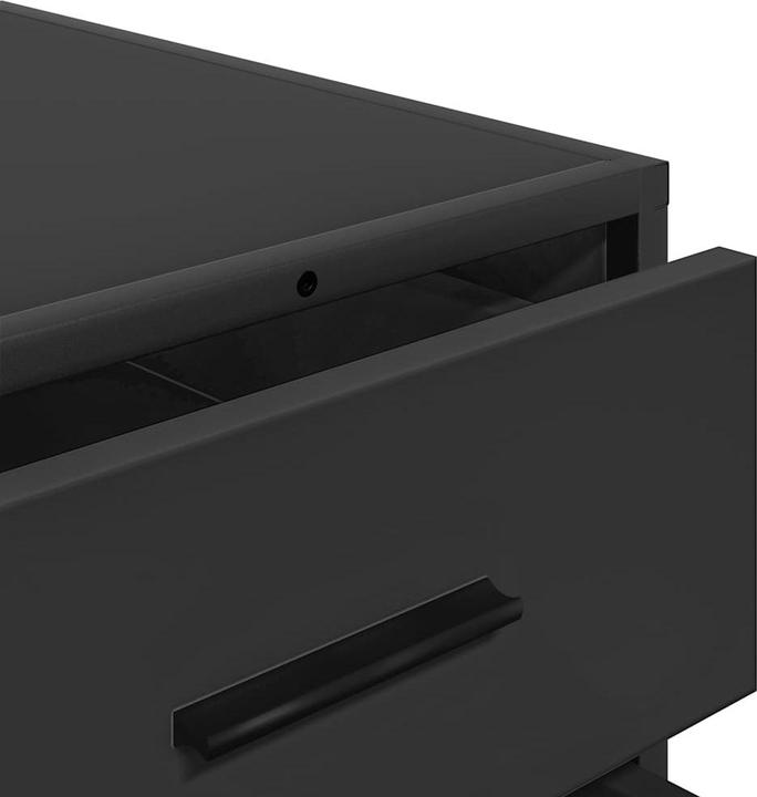 Immagine prodotto VidaXL Cassettiera nera 70x41x70 cm Cassettiera in legno (70 x 41 x 70 cm)
