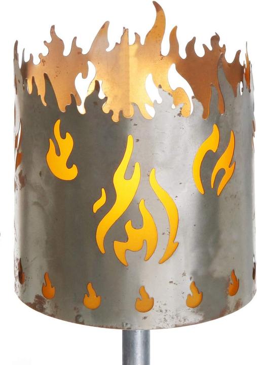 Produktbild Novaliv Gartenfackel Feuer Feuerschale Metall mit Stiel Brennmittel Solarlampe LED