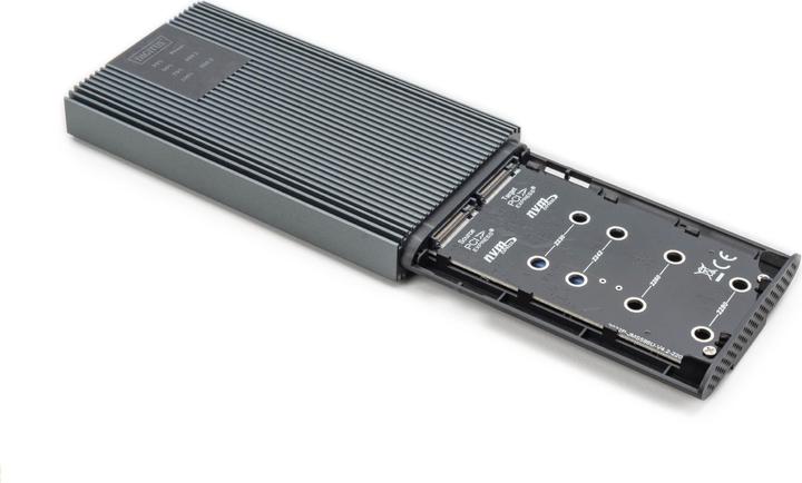 Immagine prodotto Digitus USB M.2 NVMe Clonestation, SSD, NVMe, 20Gbit, USB 3.2 Gen2, Alluminio, senza attrezzi (M.2 2280, M.2 2260, M.2 2242, M.2 2230)
