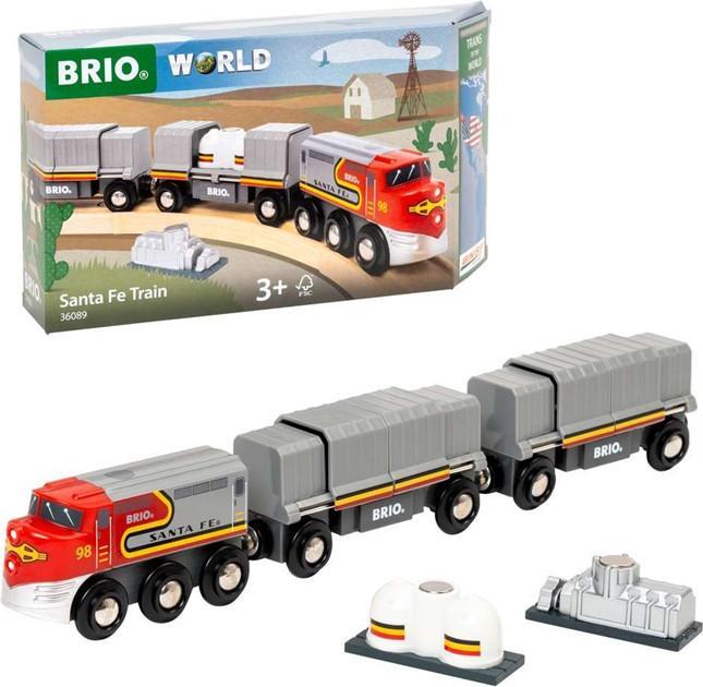 Produktbild Ravensburger BRIO World – 36089 Trains of the World Santa Fe Zug | Spielzeugzug für Kinder ab 3 Jahren