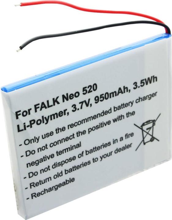 AccuCell Battery Falk Neo 520, Neo 520LMU Battery SR404255