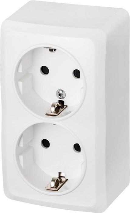 Actual product image Elektro-Plast Elektra-Plast BERG Socket outlet Double Schuko N/T 2x2P+Z 16A (3738-00)
