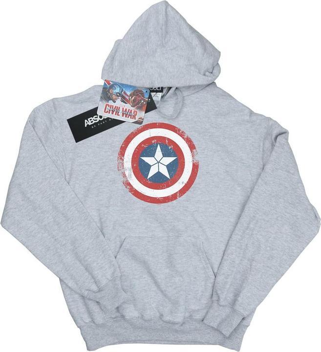 Produktbild Captain America Civil War Distressed Shield Kapuzenpullover (XL)