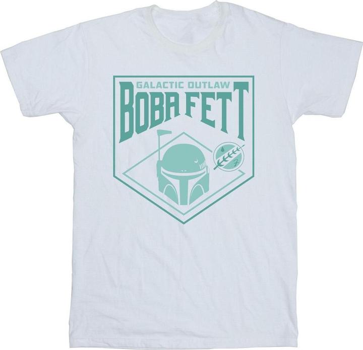 Actual product image Star Wars Mens The Book Of Boba Fett Galactic Helm Chest T-Shirt (S)