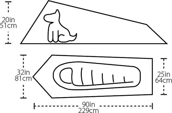 Immagine prodotto Big Agnes Bivacco a tre fili con cerniera (2.11 m)