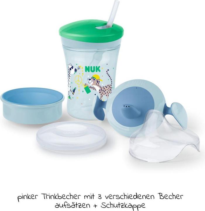 Produktbild NUK Trinklernset mit unterschiedlichen Trinkaufsätzen