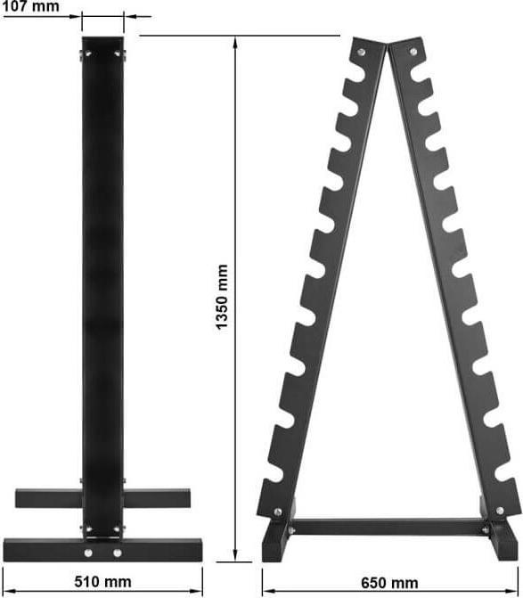 Actual product image ATX Hantelpyramide 10 Paar-schwarz