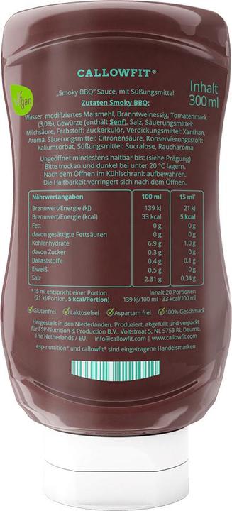 Image du produit Callowfit BBQ fumé (450 g)